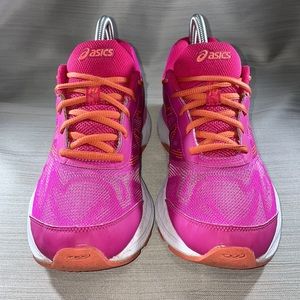 ASICS Gel-Nimbus 19 GS Running Shoes Glow/Coral Pale Pink Size 7